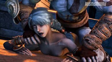 The Spartan Warrior, Kratos, and His Rough Sexual Encounter With the Beautiful Japanese Maiden, Kushishekku