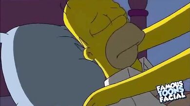 A Night with the Simpsons: Homer and Marges Famous Facials in Full Swing!