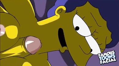 A Night with the Simpsons: Homer and Marges Famous Facials in Full Swing!