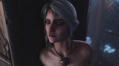 Watch as the beautiful futa elf, Cirilla Fiona Elen Riannon, masturbates while spying on you in this hentai parody of The Witcher