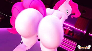 Watch as Pinkie Pie jerks off and gives instruction on how to twerk while worshiping her big ass in this hentype video