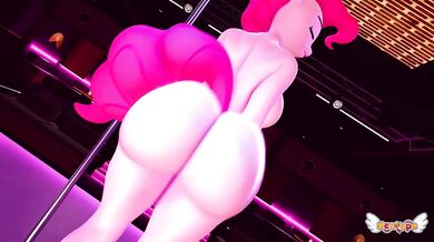 Watch as Pinkie Pie jerks off and gives instruction on how to twerk while worshiping her big ass in this hentype video