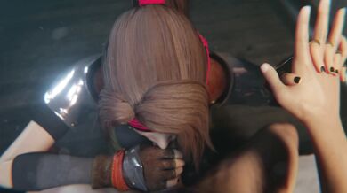 The Gothic Beauty Jessie Rasberry Gives a Blowjob with Facial Ending in Black Lipstick for her Bulging Penis Boyfriend