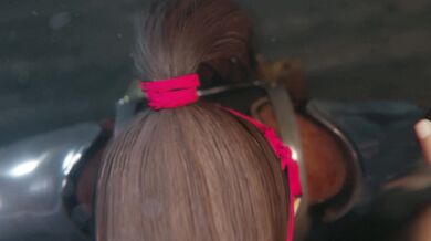 The Gothic Beauty Jessie Rasberry Gives a Blowjob with Facial Ending in Black Lipstick for her Bulging Penis Boyfriend