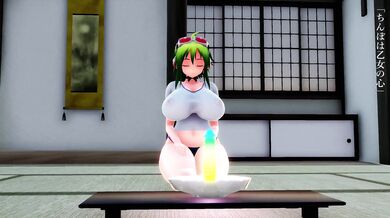 Watch as these sexy gamer girls arrange a bouquet of cocks and flowers in the most erotic way possible