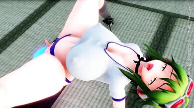 Watch as these sexy gamer girls arrange a bouquet of cocks and flowers in the most erotic way possible