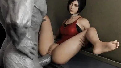 Thrusting in a tight ass, Ada Wong is fucked by an anonymous lover