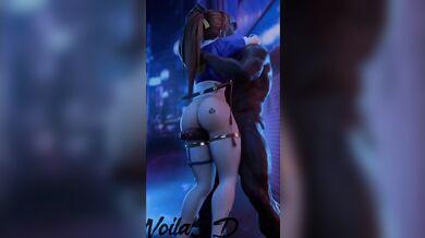 Blazblues Kasumi Gets a Sweet and Sexy Thigh Job from Her Servant Nana (H-Animated)