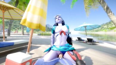 Mrs McCreehan and her Widowmaker Enjoy the Beach in El Lay