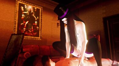 Sasha rides the big bouncy dick one-at-a-time!