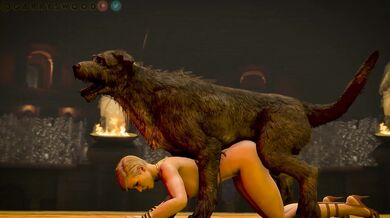 Cassie, the busty blonde with a love for dogs, cant resist her neighbors pooch while hes away