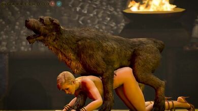 Cassie, the busty blonde with a love for dogs, cant resist her neighbors pooch while hes away