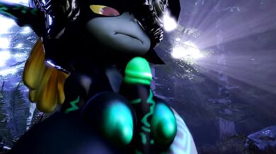 Watch the hentai Futa Midna get fucked by a giant monster cock!