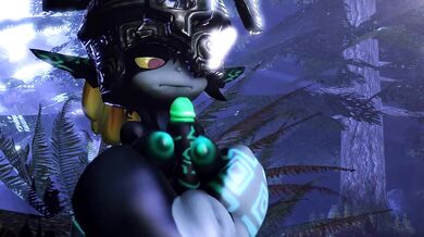 Watch the hentai Futa Midna get fucked by a giant monster cock!