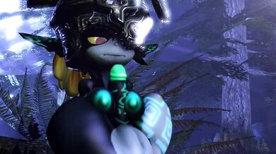 Watch the hentai Futa Midna get fucked by a giant monster cock!