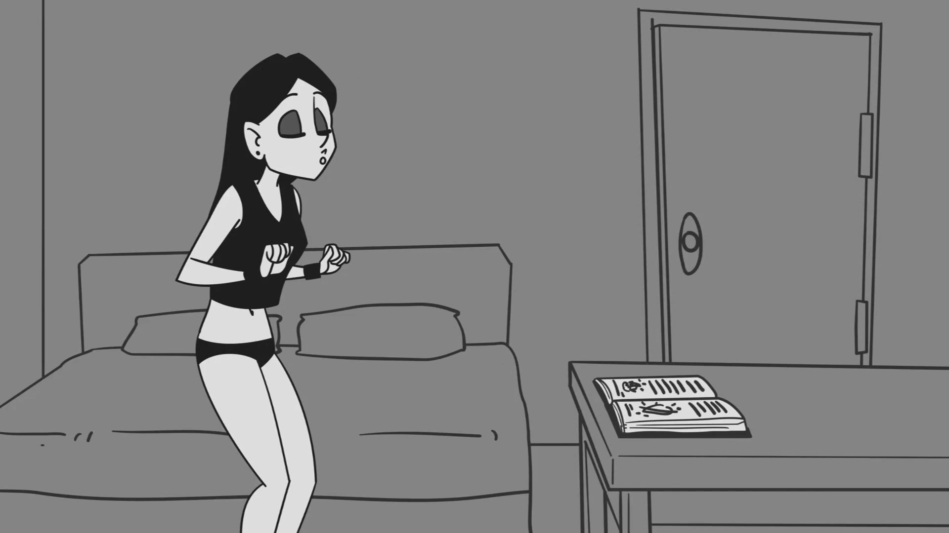 futanari, 2d, demon, big penis, big belly, chubby, large butt, sound, futan...