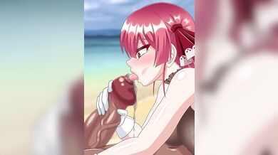 The horny marine discovers the secrets of underwater sex with his cute housemaid in Houshou Marine