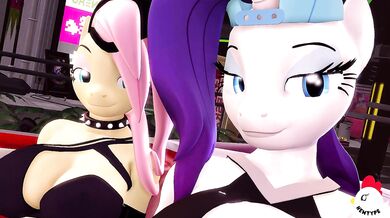 My Little Pony Twilight Sparkle and Applejack Car Twerking Adventure