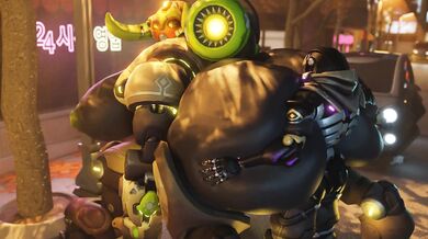 Snips456, the furry bunny, gets pleasured by Ramattra Plasma!