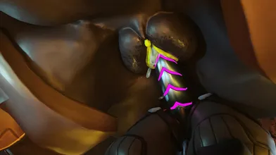 Snips456, the furry bunny, gets pleasured by Ramattra Plasma!