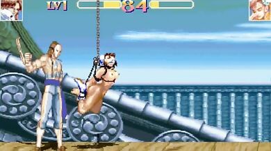 Chun-Li challenges Ryona, the Bride of the Dragon, to a heated battle in this hot hentai video