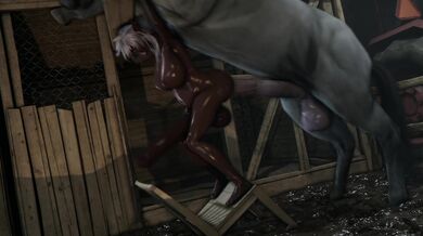 FutaNalia and her Horse BF, Johnny Doe, get Freaky AF in the Fields [Johndoe1970]