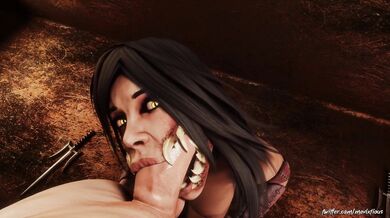 Mileenas deep throat pounding by Mavixtious