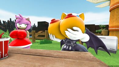 Rouges hot lips licking Amys pussy, while her fingers invade her ass