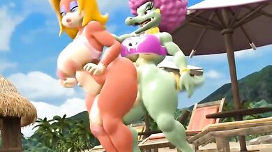 Croc and Monkey Get it On in the Jungle