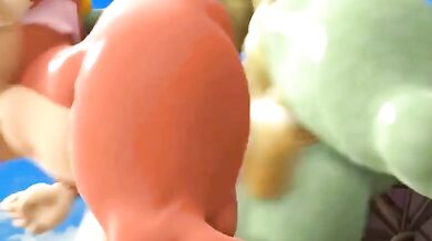 Croc and Monkey Get it On in the Jungle