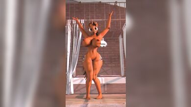 Pony Dylina dances the Toca Toca on her pink and purple unicorn horn