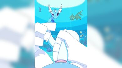 A horny dragon and a sexy water pokemon have wild monster sex in the deep blue sea!