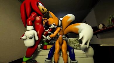 The adventures of Sonic and Knuckles come to a climactic end as they engage in a heated sexual encounter with Tails