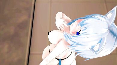 Nekomata Dancing in Hentai Hololive