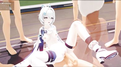 Shigure and Kira are overwhelmed by the passionate support of their loyal fans as they engage in a steamy sexual encounter!