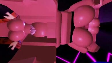 Thick Girl Gets Double Penetrated by Two Guys in a Nightclub (Roblox)