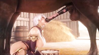 My sexy horse girlfriend loves to ride me hard in the stable!