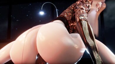 The sexy elf maiden Ahri rides the cowgirl Megaera in stunning 4K resolution!