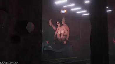 The sexy Lara is caught in the clutches of Barons strapping cock, as he unleashes his wild desires upon her body