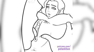 Watch as Tina gets devoured by the seductive Morgana in this intense hentai porn scene!