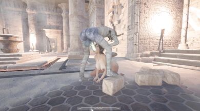 This is the first episode of a series called Beast in the Sun In this scene, a mummy comes to life and seduces a young woman on a sunny beach