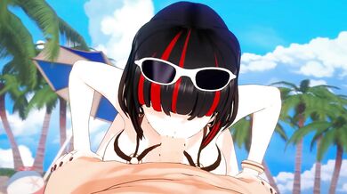 Sexy babe takes cock on the beach and swallows cum during blowjob!