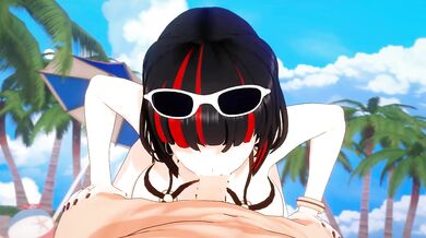 Sexy babe takes cock on the beach and swallows cum during blowjob!