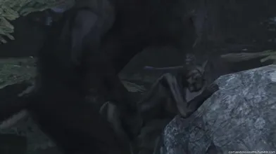 Khajiit Fucked in the Ass by a Werewolf - Comandorekin