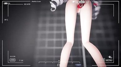 The sexy anime girl gets a hardcore fucking in the bathroom