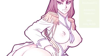 Watch Satsukis sexual encounter with a massive dildo, featuring an incredibly detailed animation by Evenesko!