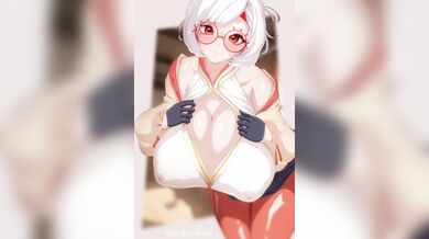 Watch me milk these big boobs with my purple cock!