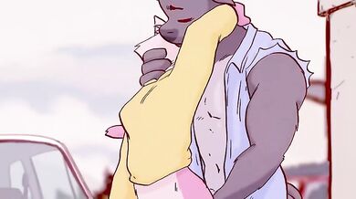 A hot and sexy female robot, Fee, is getting fucked by a male human named juvira