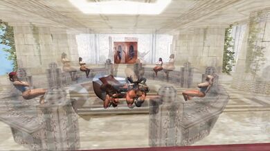 Watch the hot and steamy action unfold as two gladiators engage in a fierce battle of lust and desire