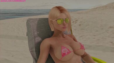 On the beach - Lewd Melissa gets fucked in front of a crowd